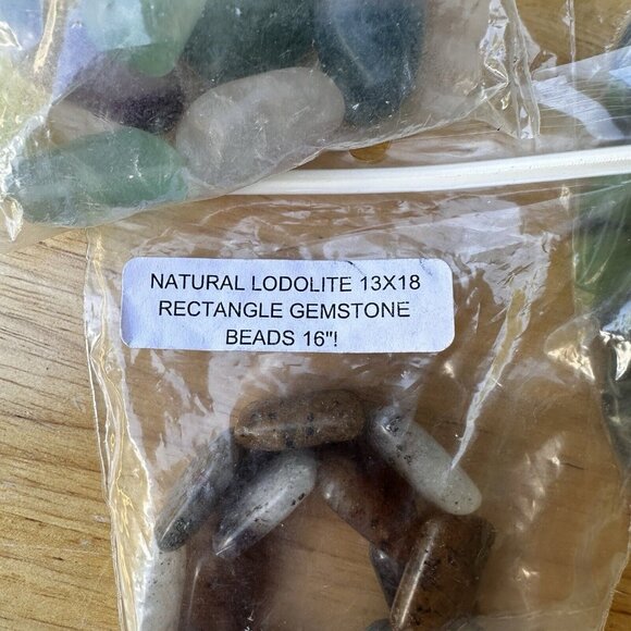 3 Bags Polished Chrysoprase Lodolite Flourite Gemstone Loose Beads Lapidary Art - Picture 3 of 10